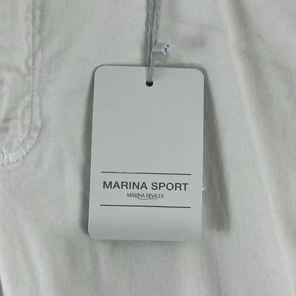 Marina Rinaldi Slim NWT Off-White Brushed Cotton Pants - Picture 4 of 12